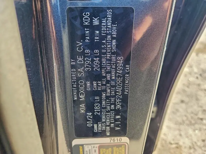 2024 KIA FORTE LX  