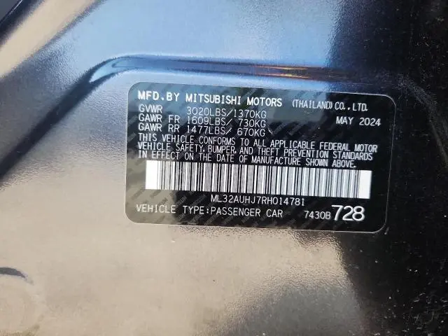 2024 MITSUBISHI MIRAGE ES  