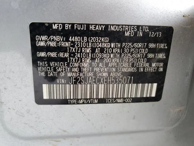 2014 SUBARU FORESTER 2.5I PREMIUM  