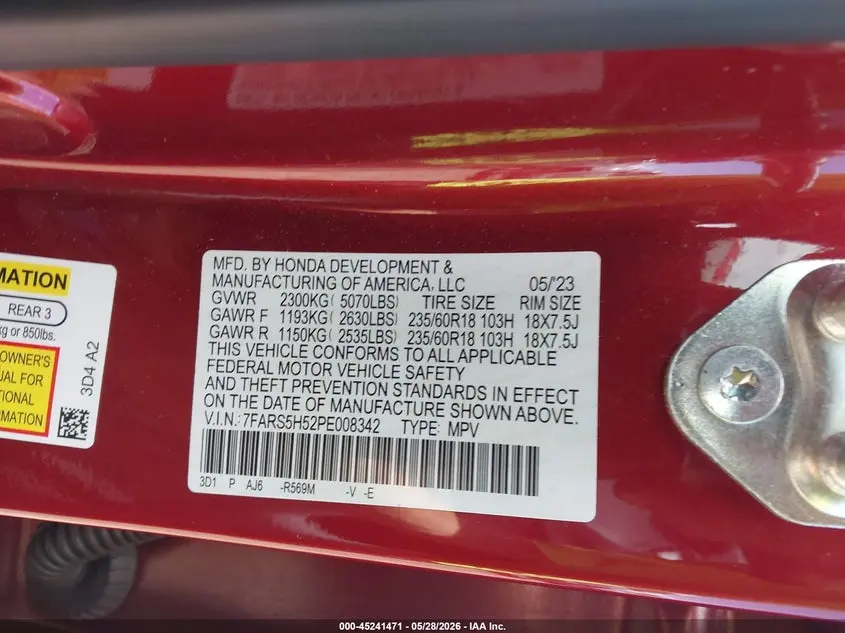 2023 HONDA CR-V HYBRID SPORT