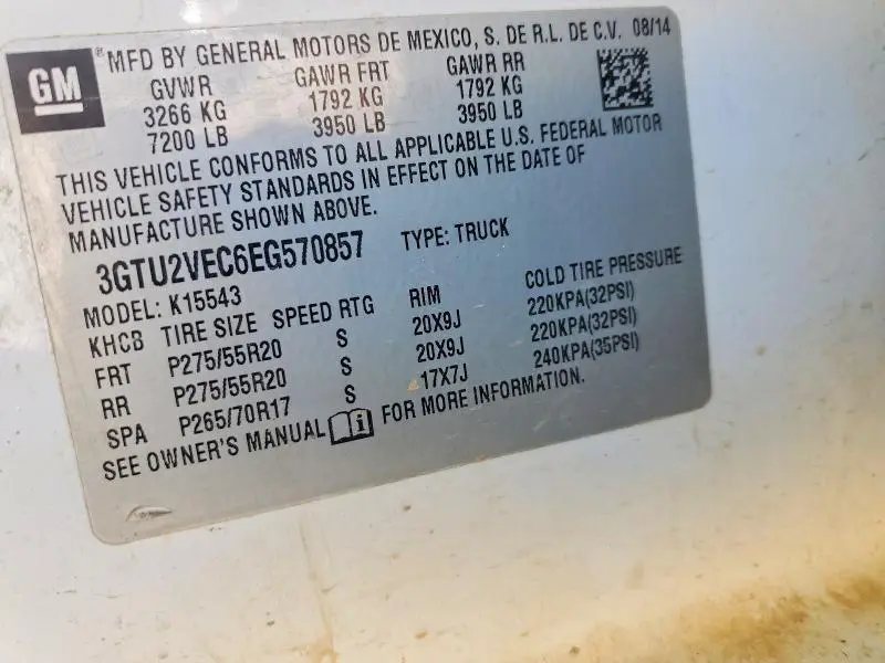 2014 GMC SIERRA K1500 SLT  