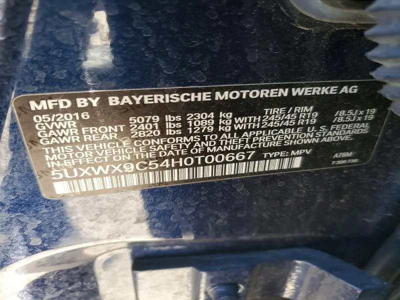 2017 BMW X3 XDRIVE28I  
