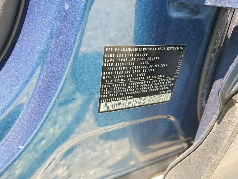 2019 VOLKSWAGEN TIGUAN SE  