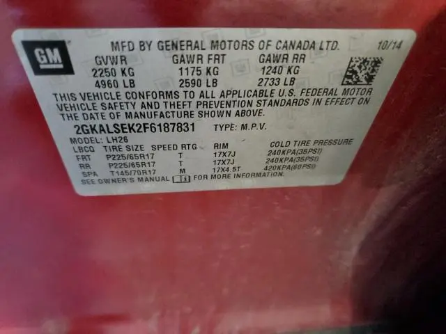 2015 GMC TERRAIN SLT  