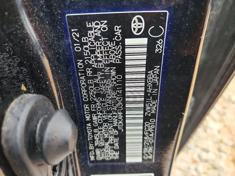 2021 TOYOTA PRIUS L ECO  