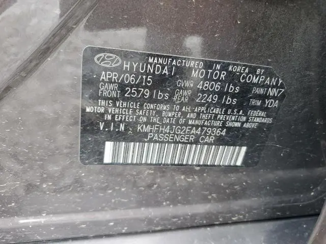 2015 HYUNDAI AZERA LIMITED  