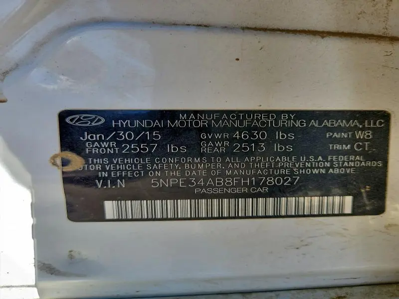 2015 HYUNDAI SONATA SPORT  