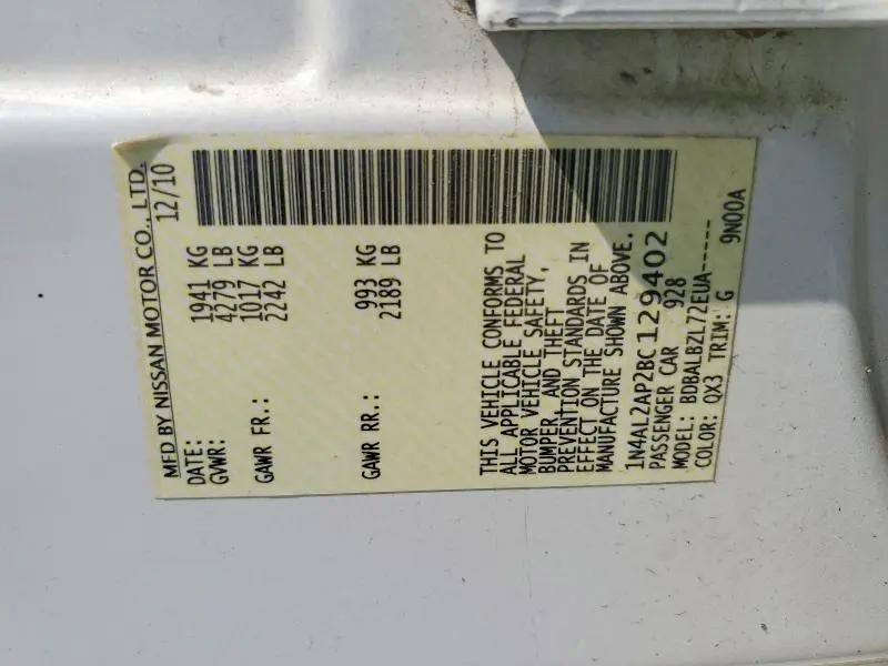 2011 NISSAN ALTIMA 2.5  