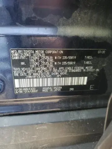 2020 TOYOTA RAV4 LIMITED  