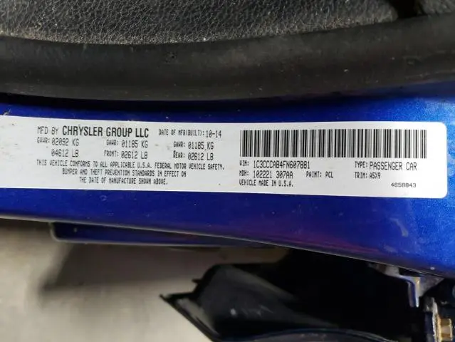 2015 CHRYSLER 200 LIMITED  