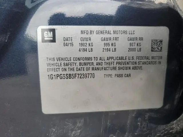 2015 CHEVROLET CRUZE LTZ  