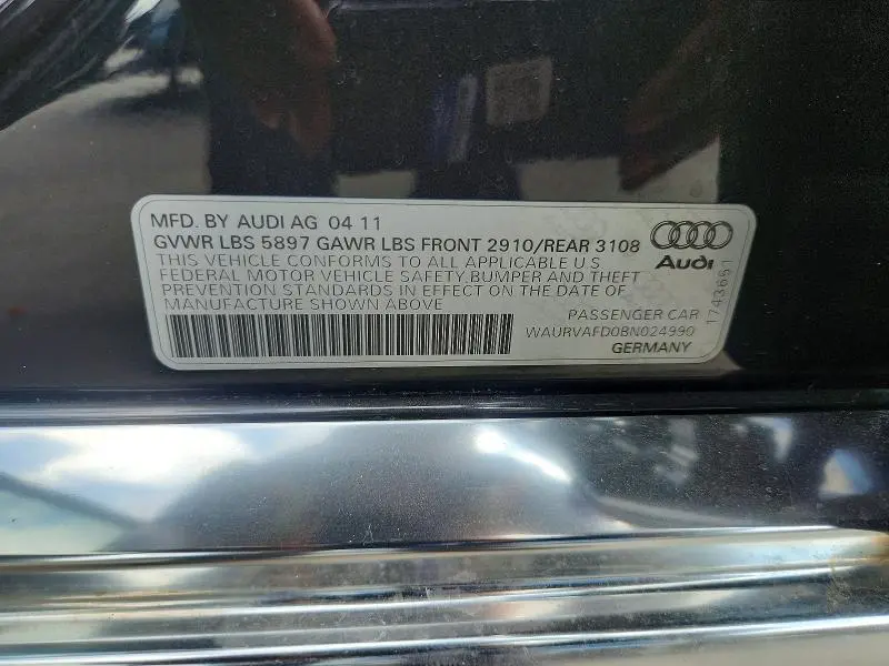 2011 AUDI A8 L QUATTRO  