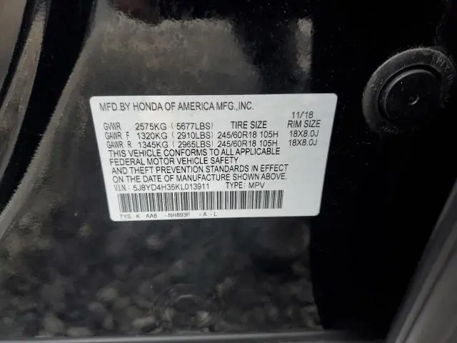 2019 ACURA MDX   