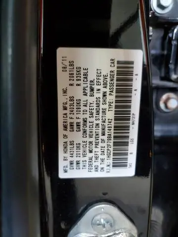 2011 HONDA ACCORD EX  