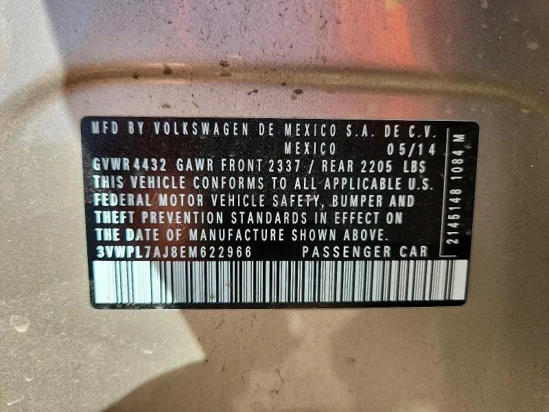 2014 VOLKSWAGEN JETTA TDI  