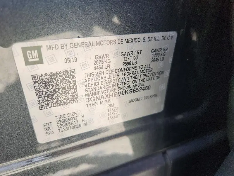 2019 CHEVROLET EQUINOX LS  