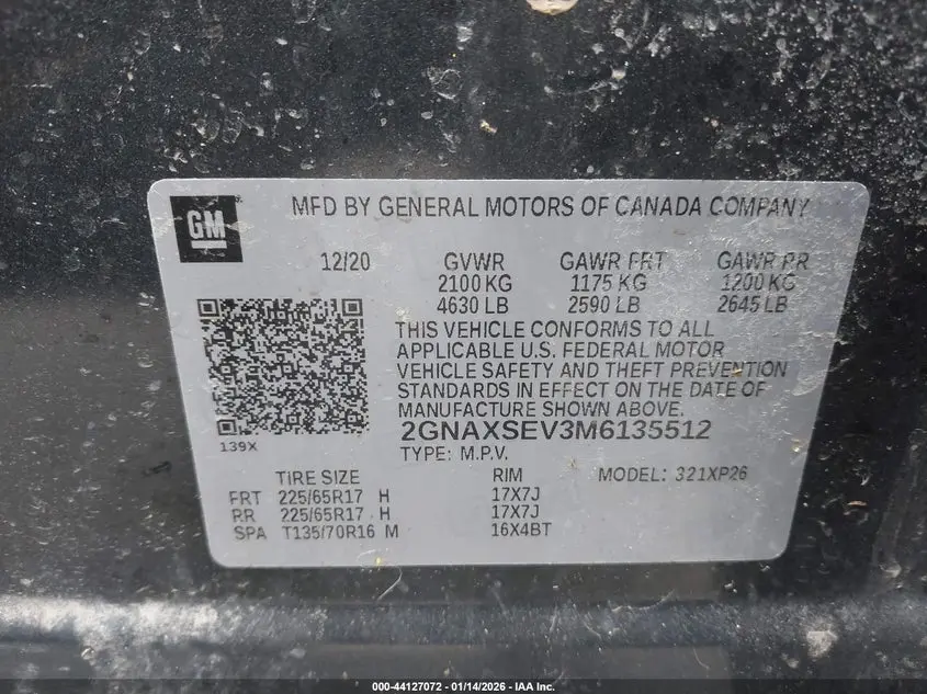 2021 CHEVROLET EQUINOX AWD LS