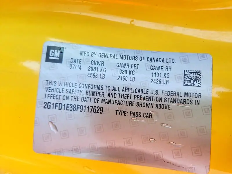 2015 CHEVROLET CAMARO LT  