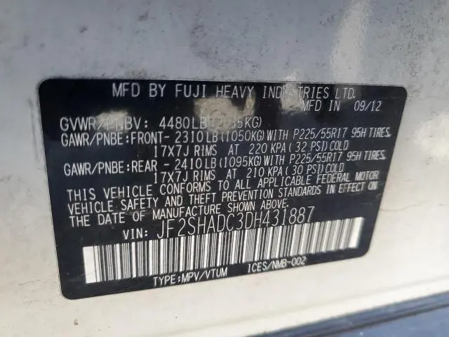 2013 SUBARU FORESTER 2.5X PREMIUM  