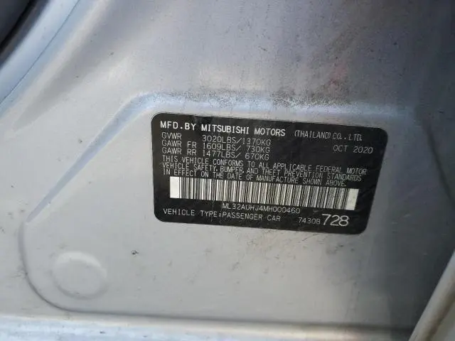 2021 MITSUBISHI MIRAGE ES  