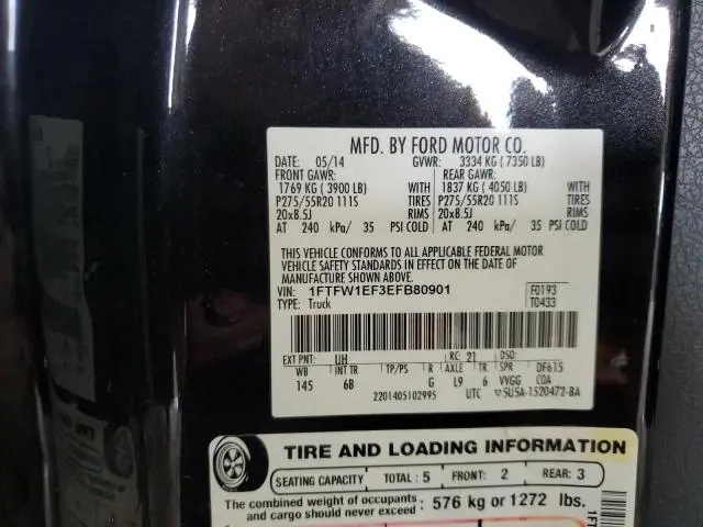 2014 FORD F150 SUPERCREW  