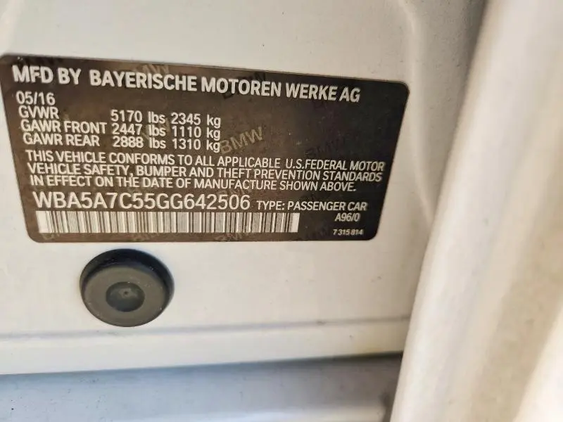 2016 BMW 528 XI  