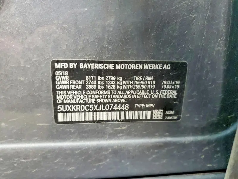 2018 BMW X5 XDRIVE35I  
