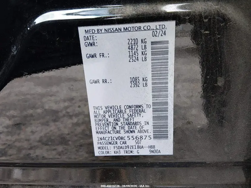 2024 NISSAN LEAF SV PLUS