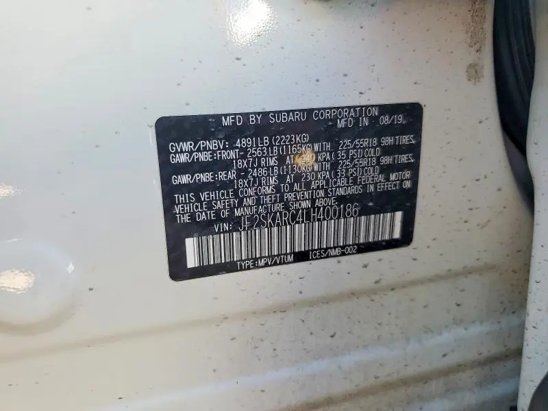 2020 SUBARU FORESTER SPORT  