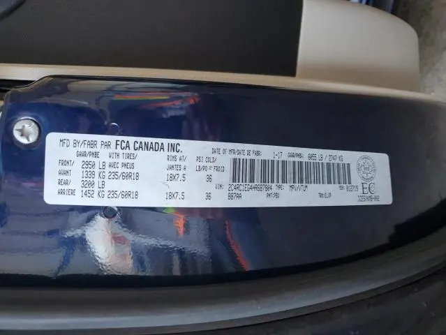 2017 CHRYSLER PACIFICA TOURING L PLUS  