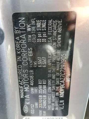 2012 KIA SPORTAGE LX  