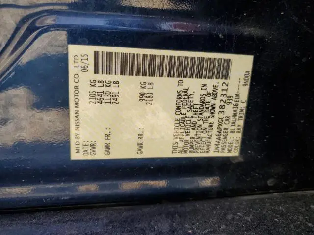 2016 NISSAN MAXIMA 3.5S