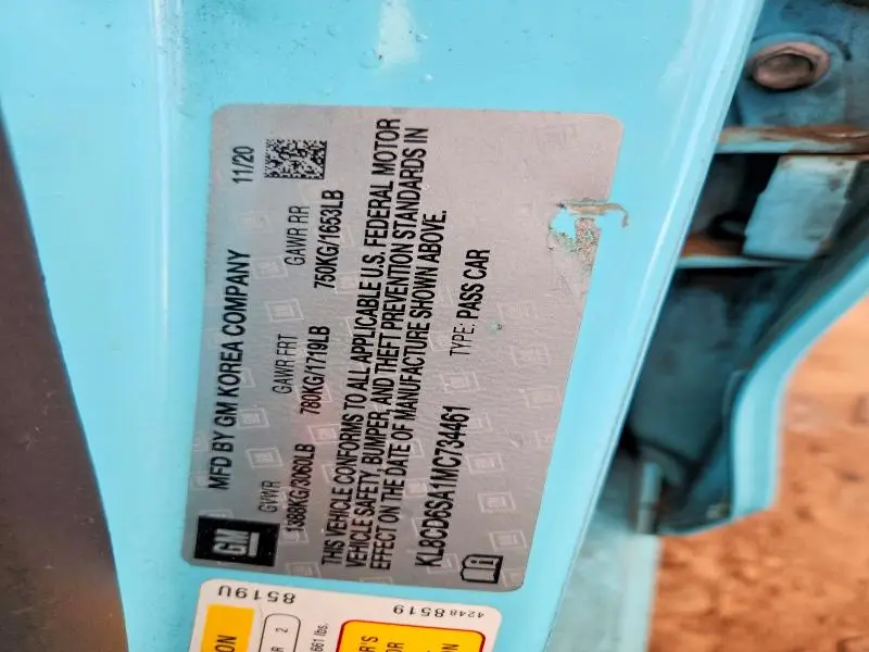 2021 CHEVROLET SPARK 1LT  