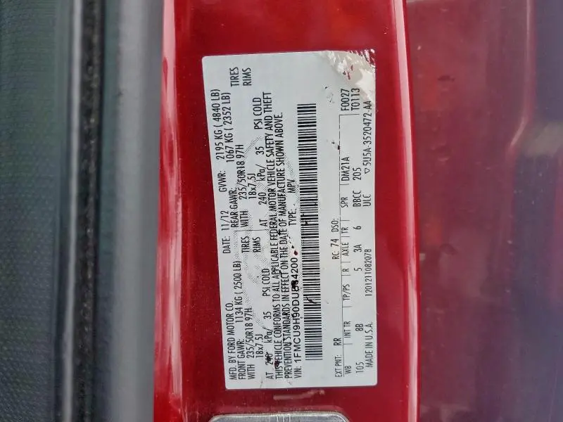 2013 FORD ESCAPE SEL  