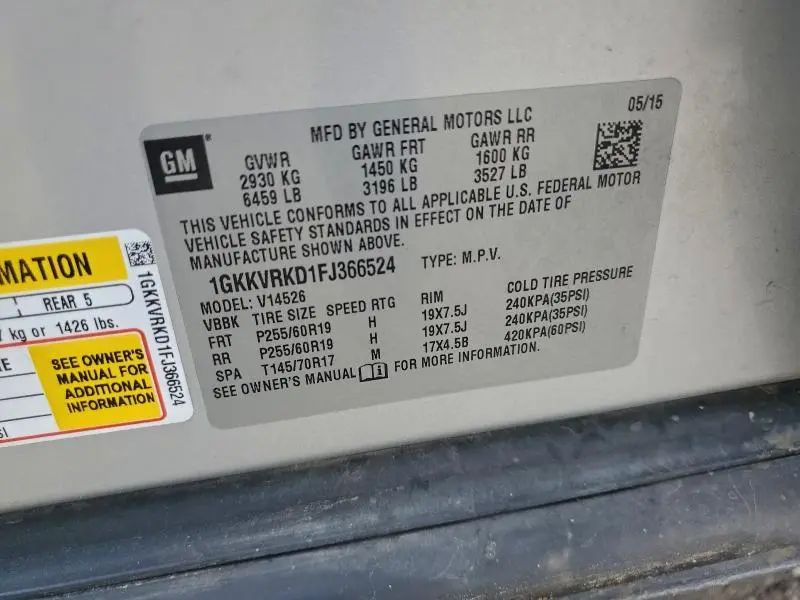 2015 GMC ACADIA SLT-1  