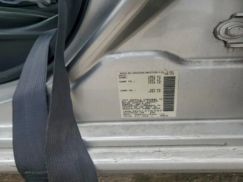 2020 NISSAN ALTIMA S  