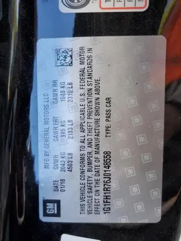 2018 CHEVROLET CAMARO SS  