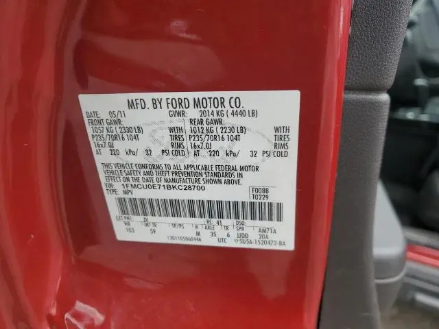 2011 FORD ESCAPE LIMITED  