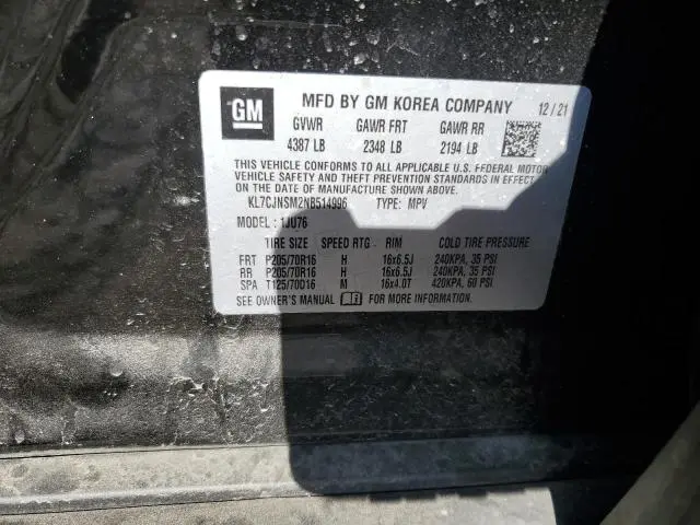 2022 CHEVROLET TRAX LS  