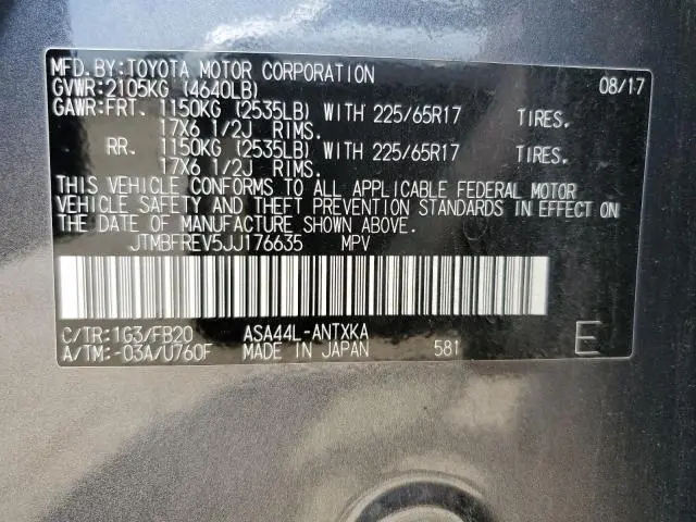 2018 TOYOTA RAV4 LE  