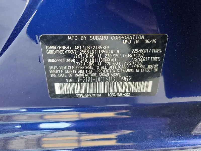 2025 SUBARU CROSSTREK PREMIUM  