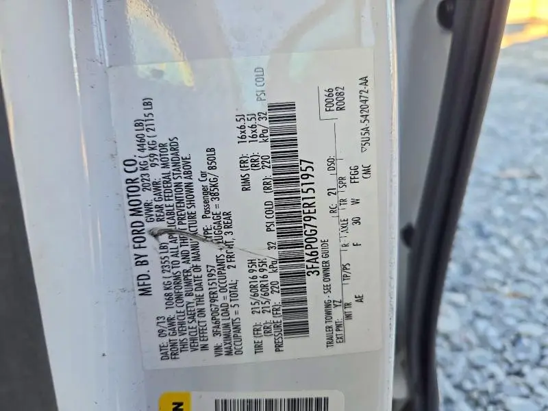 2014 FORD FUSION S  