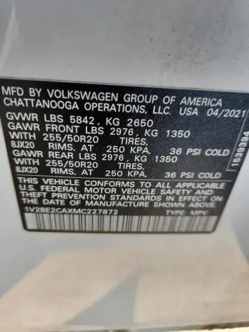 2021 VOLKSWAGEN ATLAS CROSS SPORT SEL  