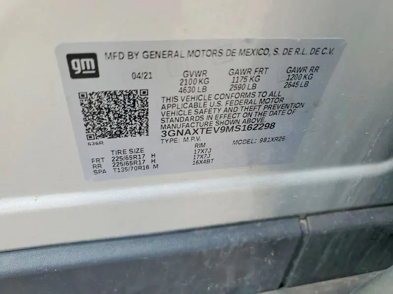 2021 CHEVROLET EQUINOX LT  