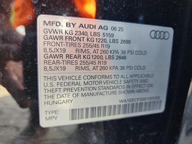 2025 AUDI Q3 PREMIUM PLUS S LINE 45  