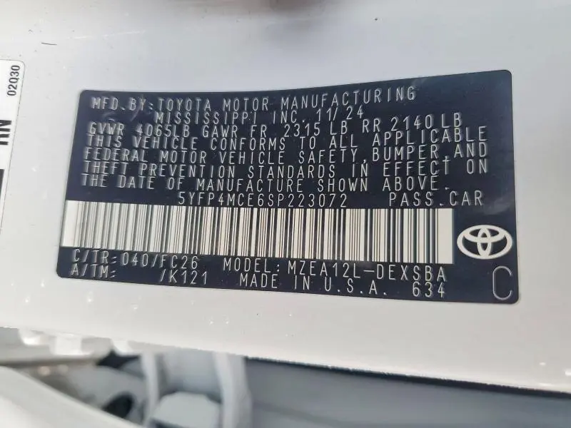 2025 TOYOTA COROLLA SE  