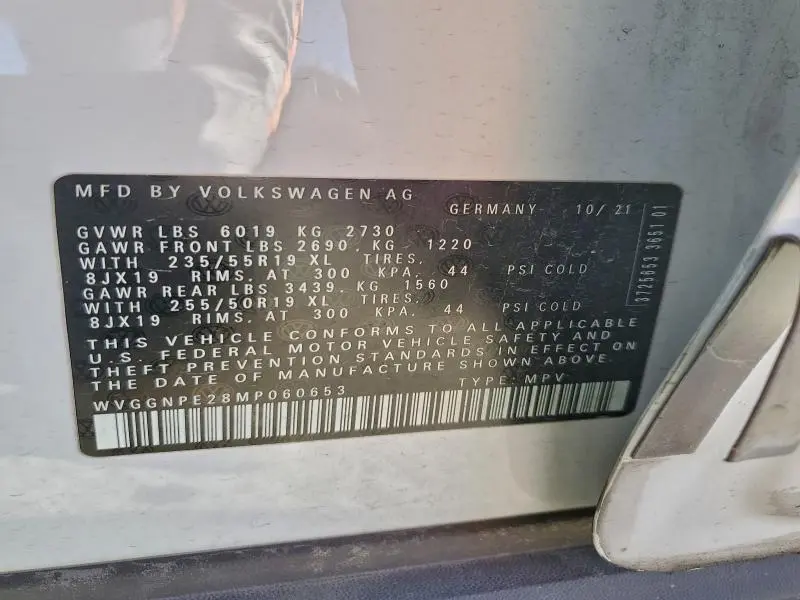 2021 VOLKSWAGEN ID.4 PRO S  