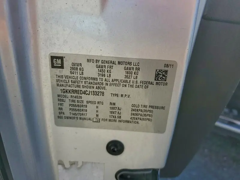 2012 GMC ACADIA SLT-1  