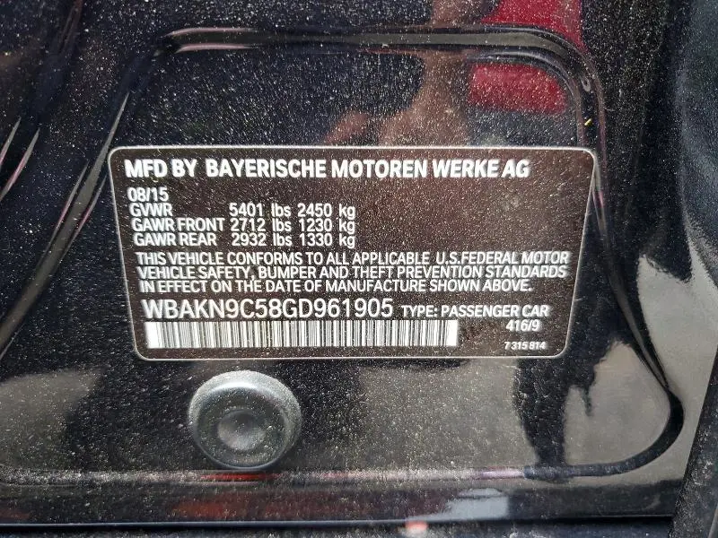 2016 BMW 550 I  