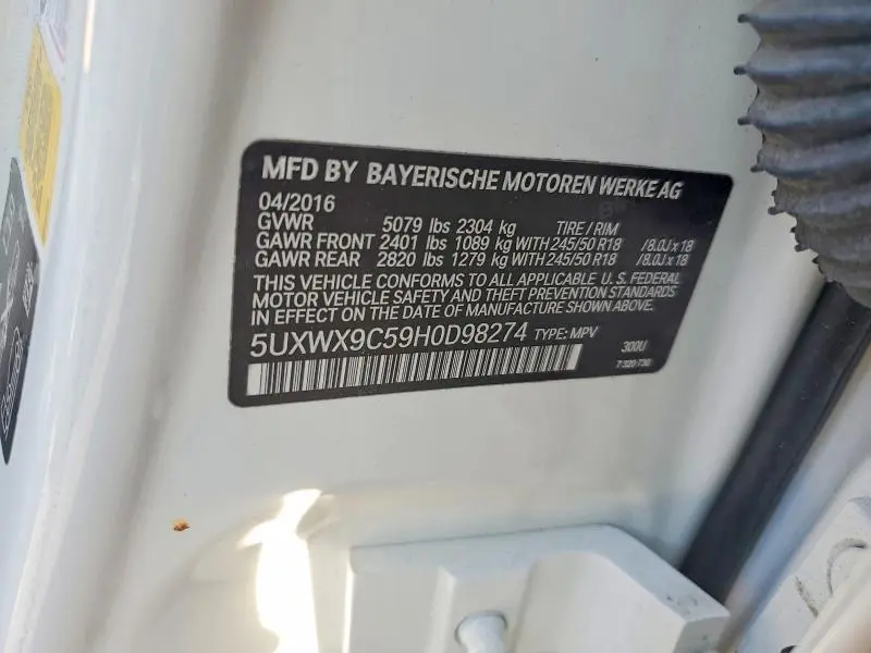 2017 BMW X3 XDRIVE28I  